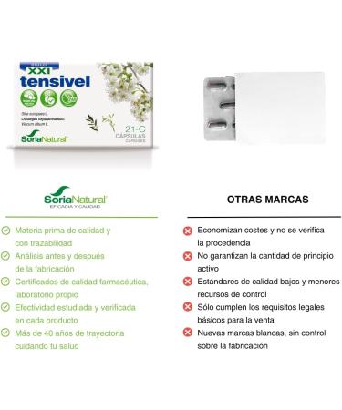  Soria Natural Soria Natural Tensivel Cardiovascular Health Aid Blood Pressure Circulation Blend of Olive Hawthorn and Mistletoe Extracts - 30 Capsules - Buy Online on GoSupps.com