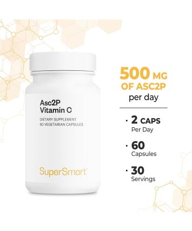 Supersmart Asc2P 500mg/day - Anti-Aging & Antioxidant Vitamin C Supplement - Non-GMO, Gluten Free - 60 Veg Caps - Buy Online on GoSupps.com