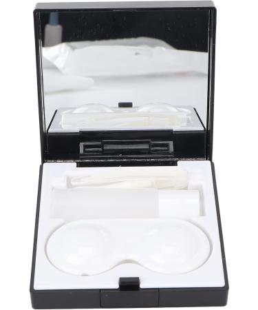 Portable Contact Lens Case Set with Mirror Tweezers & Solution - Travel-Friendly Storage Box - Buy Online on GoSupps.com