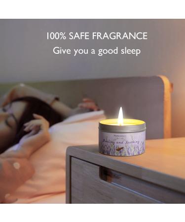 Lavender & Jade Sandalwood Scented Candles | Natural Soy Aromatherapy Candle for Stress Relief | Men & Women | Non-Toxic Essential Oil Infused 6oz Tin Candle - Buy Online on GoSupps.com
