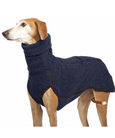 Autumn and winter warm greyhound Labrador Shepherd Great Dog Clothing turtlovers sweater stretch fleece dog sweater vest pet jacket coat suits blue 3xl blue 3XL