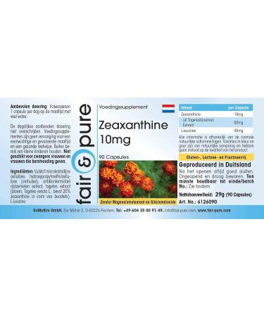 Fair & Pure - Z axanthine 10mg de 50mg d'extrait de Tagetesbl ten - naturel - v gan - 90 g lules - Buy Online on GoSupps.com