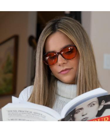 TheraSpecs Audrey Crimson Red Indoor Blue Light Glasses - Shop Now - Buy Online on GoSupps.com