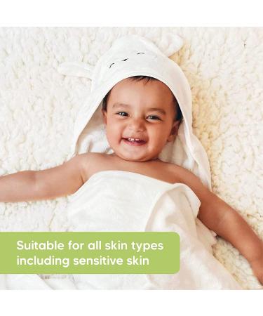 KeaBabies Organic Bamboo Baby Hooded Towel - Large Infant Hooded Towel for Girls, Boys, Newborns, Toddlers - Lamb Design - Buy Online on GoSupps.com