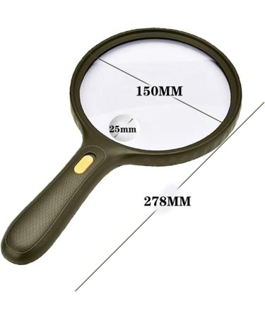 20X/60X Magnifying Glass with Light Handheld Large Magnifying Glass 4 LED Illuminated Lighted Magnifier for Macular Degeneration Seniors Reading Inspection Coins Jew Black - Buy Online on GoSupps.com