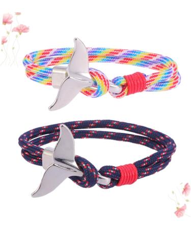CLISPEED 2pcs Coastal Bracelets Matching Bracelets for Couples Bracelets for Women Couples Wrist Band Men Rope Bracelet Gift for Men Nautical Bracelet Couples Gifts Anchor Wristband Lovers - Buy Online on GoSupps.com