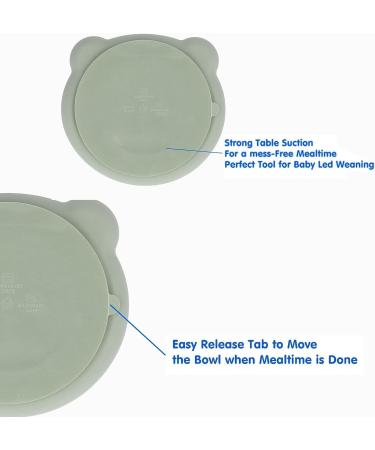SALUTUYA Silicone Baby Plate with Suction Base - Easy to Clean Dinnerware (Green Black) - Buy Online on GoSupps.com