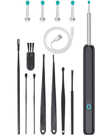 Kumprohu Visual Ear Wax Cleaner with 1080P Camera and Light - Wi-Fi Ear Pick with 8 Spoons and 6 LED Lights - Gift for Her/Him - Black 8-piece Set - Buy Online on GoSupps.com