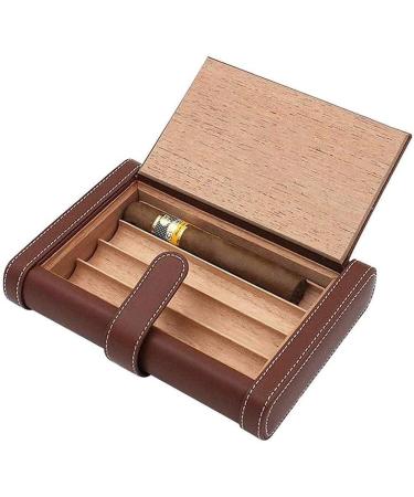 Smoking Set/Cigar Accessories Leather Cigar Box Portable and Leather Cigar Storage Box Seal Design with Good Sealing Decorative Box Black - Buy Online on GoSupps.com