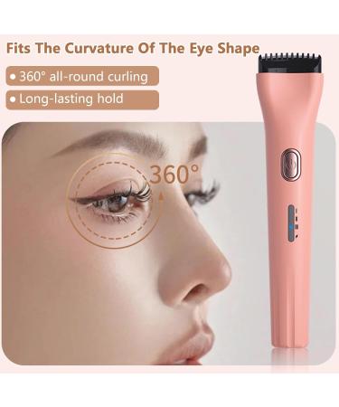 Heating Eyelash Curler - Professional Electric Lash Curler Double Sided Natural Looking Eyebrow Curler | Anti Burn Women Naturally Curled Lashes Comfortable Eyebrows Lash Curler for Women Girls Pink - Buy Online on GoSupps.com