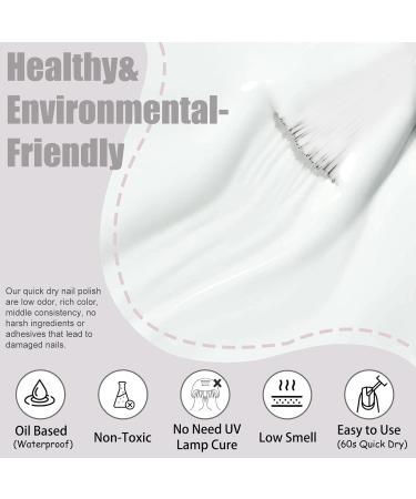 White Nail Polish - Pure White Nail Varnish - Milky White Nail Polish - Long Lasting White Tip Nail Polish - Quick Dry Nail Polish - French Manicure Nail Polish for Women Girls - Buy Online on GoSupps.com
