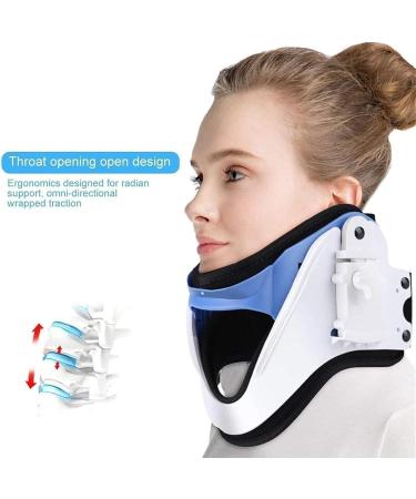 Cervical Neck Collar with Gear and Throat Opening Design Adjustable Cervical Traction Device Neck Stretcher Cervical Traction for Medical Cervical Spine Care - Buy Online on GoSupps.com