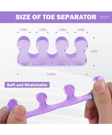 Toe Separators for Women - Silicone Pedicure Spacers & Gel Toe Spreaders for Nail Polish & Toenail Painting (2 Pairs - Buy Online on GoSupps.com