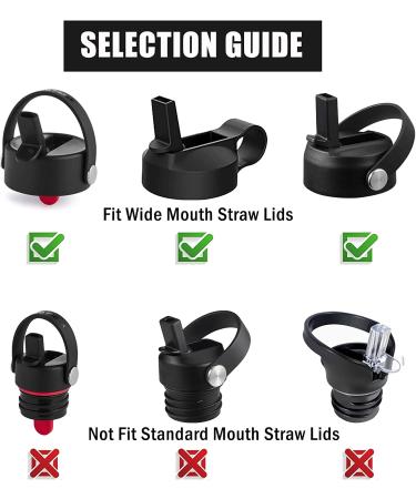 6-Pack BPA-Free Replacement Straws for Hydro Flask Wide Mouth Bottle Straw Lid | Compatible with Hydroflask Bottles | Includes Straw Brush - Buy Online on GoSupps.com