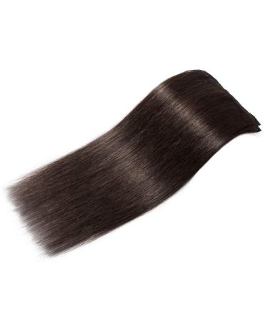 Clip In Extensions - Real Remy Human Hair 8pcs 18clips 90g 40cm Dark Brown (#2) - Premium Quality Hair Extensions - Buy Online on GoSupps.com