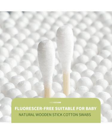 Meipo Double Round Cotton Swabs with Wooden Sticks - 400 Count Box - Buy Online on GoSupps.com