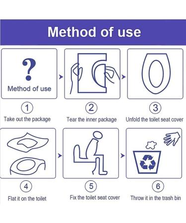 Biodegradable Disposable Plastic Toilet seat Cover Flushable Paper Travel Pack Individually Wrapped Perfect for Use During Travel-50PSC - Buy Online on GoSupps.com