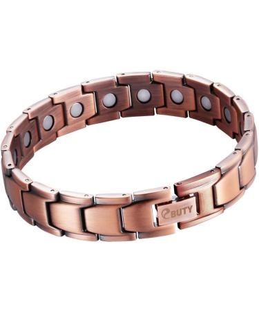 Buy EButy Copper Magnet Therapy Bracelet for Men - Pain Relief for Arthritis & Carpal Tunnel Syndrome - 21cm - Buy Online on GoSupps.com