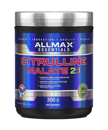 ALLMAX Essentials CITRULLINE Malate 2:1 - Improves Endurance & Recovery - 300 g Powder - Vegan - 150 Servings