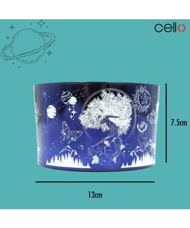 Celestial Large Scented Candle with Turquenite Gemstones - Blue Crystal Astrology Gift for Men and Women - Anxiety Relief Candle - Buy Online on GoSupps.com
