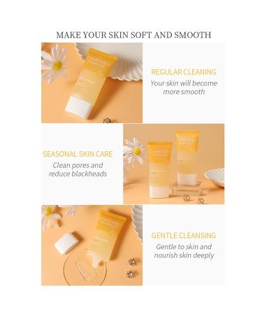 Chamomile Exfoliating Gel - Deep Cleansing Pore Tightening & Hydrating (60g) | Gentle Exfoliation for Improved Skin Tone - Buy Online on GoSupps.com