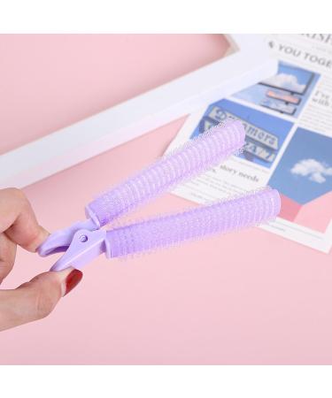 Hair Root Fluffy Clip 4 Pcs Non-Slip Cold Wave Curling Iron for Home Showers Salon DIY Styling Tools (Purple) - Buy Online on GoSupps.com