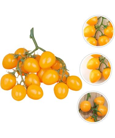 ABOOFAN Faux Fruit Decor Realistic Simulated Small Tomatoes Cherry Home Decor Fruit Home Ornament Party Decor Photography Props Home Supplies Foam Window Early Teaching Aids Yellow 4.00X2.00X2.00CM - Buy Online on GoSupps.com