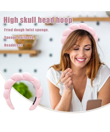 Ycfish Spa Headband for Women - Soft Skincare Makeup Headband | Pink Non-Slip Bubble Headband - Buy Online on GoSupps.com