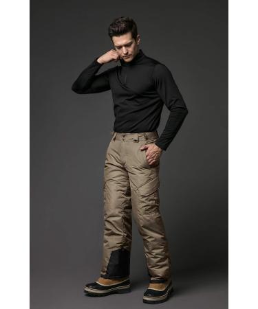 TSLA Men's Winter Snow Pants - Waterproof Insulated Ski Pants for Snowboarding - Khaki XX-Large - Buy Online on GoSupps.com