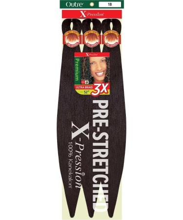 Outre X-Pression Pre-Stretched 6X Ultra Braid 52 Inch - 1B Off Black - Buy Online on GoSupps.com