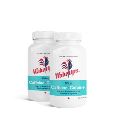 Wake-Ups 100mg Caffeine Tablets | Promotes Alertness & Endurance | Pack of 2 | 200 Tablets