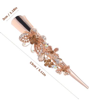 minkissy hair clips clip ins hair accessories hair barrettes hair jewelry hair bling rhinestone hair barrette fancy clips for women vintage horn clip crocodile skin hairpin Metal - Buy Online on GoSupps.com