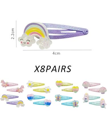 8 Pairs of Glitter Cartoon Hairpins Children's Hairpins Bangs Hairpins Children's Butterfly Hairpins Hairpin Set Cute Cartoon Hairpins - Buy Online on GoSupps.com