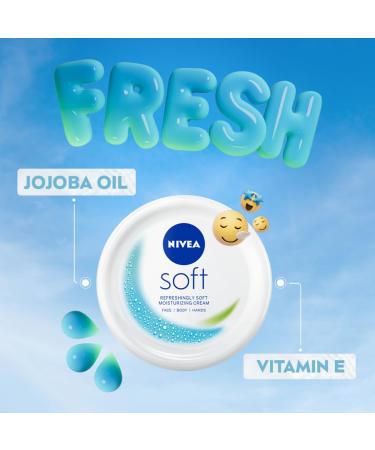 Nivea Soft Light Moisturiser 200ml - Hydrating Lightweight Cream for All Skin Types | Fast International Shipping - Buy Online on GoSupps.com