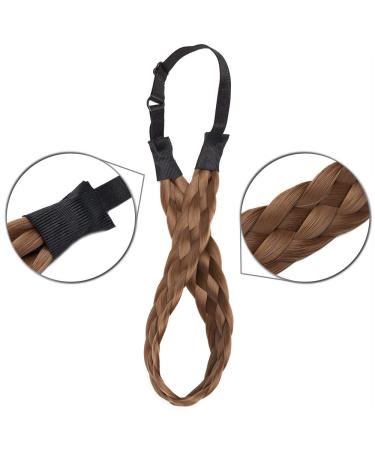 Tess Braided Hair Tie - Adjustable Medium Hair Band for Women | Lightweight 2.5cm Hair Accessories in Light Brown - Buy Online on GoSupps.com