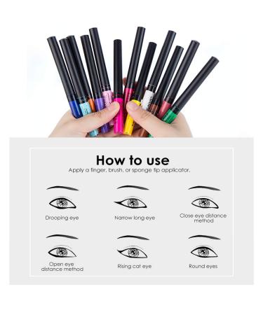 Shop Matte Liquid Eyeliner Pen - Waterproof & Colorful for Cosplay | 12 Vibrant Shades - Buy Online on GoSupps.com