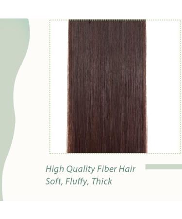 Ombre Synthetic Wrap Around Ponytail Extension 24 - Natural Black & Dark Auburn - Buy Online on GoSupps.com