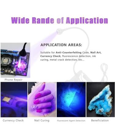 UV Glue Curing Light 3W LED Black Light USB Powered Mobile PCB Repair Tool with Clamp Nail Lamp - Buy Online on GoSupps.com