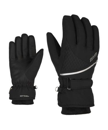 Ziener Women's Kiana Ski Gloves/Winter Sports | waterproof breathable warm Gore-Tex 8 Black
