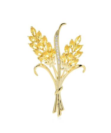Pin Jewelry Gifts for Women Ladies Fashion Accessories Ladies Elegant Wheat Brooch Wheat Shaped Brooch Party Banquet Brooch Brooches & Pins