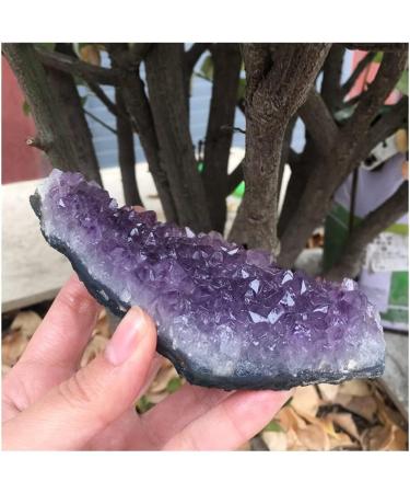 Stone Crafts Natural Amethyst Cluster Quartz Crystal geode Specimen Reiki Crystals - Buy Online on GoSupps.com