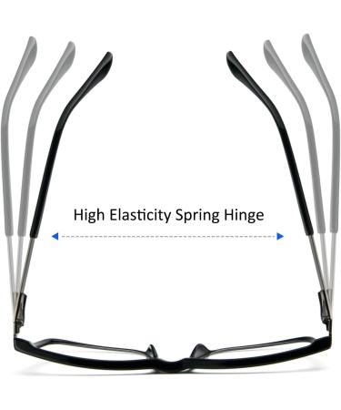 Kokobin Anti-Blue Light Reading Glasses for Men & Women - Metal Full Screen Black 1 Diopter - Computer Vision Aid - Buy Online on GoSupps.com