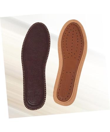 NOLITOY Men's Shock-Absorbing Insoles - Damping Shoe Pads for Plantar Charcoral - Comfortable Leather Insoles in Brown Size 2 - International Shipping Available - Buy Online on GoSupps.com