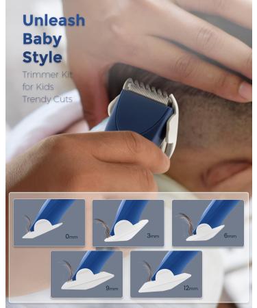 Baistom Baby Hair Clippers - Quiet Waterproof Cordless Hair Trimmer for Kids in Blue - Buy Online on GoSupps.com