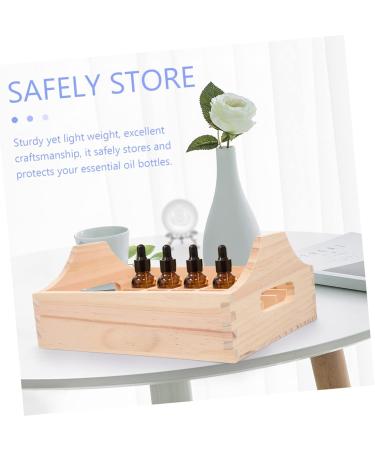 Healeved Essential Oils Storage Box - Wooden Dispenser & Presentation Stand for Travel | Premium Quality Massivwood Container - Buy Online on GoSupps.com