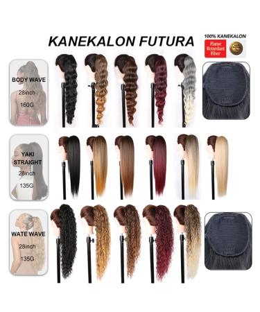 Curly Drawstring Ponytail Extension 28 Inch - Water Wave Synthetic Hair for Black Women - Buy Online on GoSupps.com