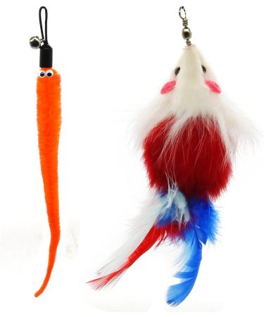 onebarleycorn Cat Toys Feather Refills for Cat Wand Toys Interactive include Replacement Feathers 1 Count (Pack of 1) - Buy Online on GoSupps.com