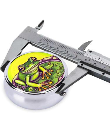 Portable Frog in a Pond 3 Compartment Pill Box Organizer - Travel-Friendly Round Pill Holder - Buy Online on GoSupps.com