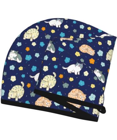 Cartoon Cat Microfiber Hair Towel for Women | Super Absorbent Coral Velvet Quick Dry Wrap for Long Curly & Thick Hair - Buy Online on GoSupps.com