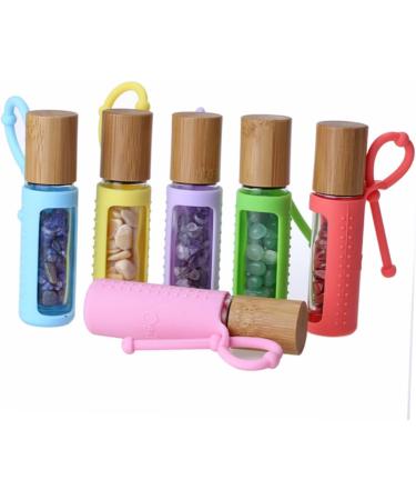 FRCOLOR 6pcs Neoprene Bottle Holder Keychain Set - Perfect for Essential Oils & Travel - Durable Keyring with Hanging Hook - Buy Online on GoSupps.com